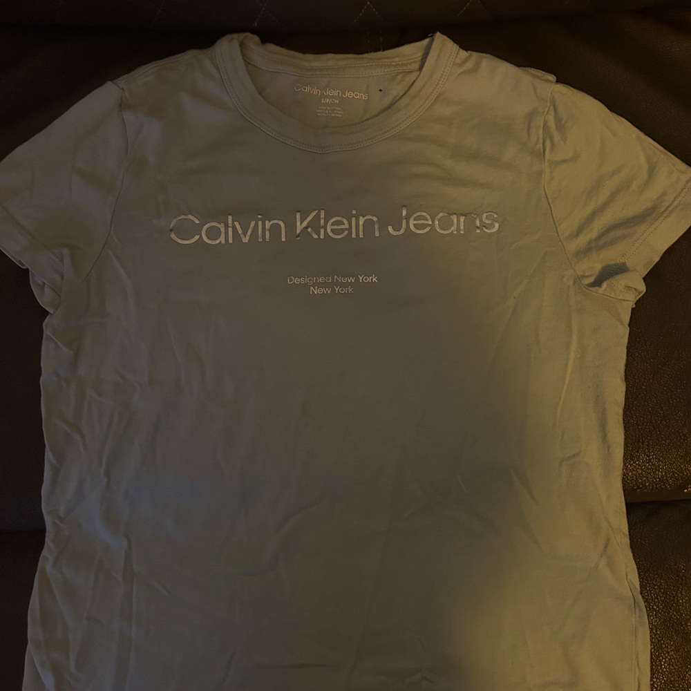 Baby blue Calvin Klein shirt